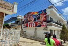 Photo of Una fanática llevó su amor por el Junior al extremo: pintó a Teo en la fachada de su casa